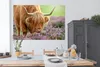 MuchoWow® Poster Schottischer Highlander - Lila - Blumen Produktbild-Vorschau 3