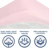 Prześcieradło wodoodporne Snibbs różowe 60x120 cm Podgląd zdjęcia produktu 4