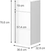 Midischrank Vicco Izan Weiß 36.6 x 76.6 cm mit Schublade Produktbild-Vorschau 3