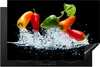 KitchenYeah© Herdabdeckplatte Paprika - Schwarz - Gemüse - Produktbild-Vorschau 1