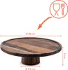 1.04 Tischpodest rund aus Akazie - ca. Ø 30 x 9 cm - Holz Produktbild-Vorschau 2