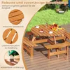 COSTWAY Gartenmöbel-Set für 8 Personen, Gartentisch mit Produktbild-Vorschau 6