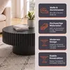 SalesFever Couchtisch Ø 80 cm | rund | Massivholz-Lamellen Produktbild-Vorschau 3