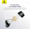 An exploded view diagram of a Baseus earbud, showcasing its internal components and highlighting its audio technology. Anteprima dell’immagine prodotto