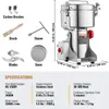 A product image showing a grinder and its accessories with specifications listed below. Voir les images du produit