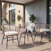COSTWAY 3-tlg. Gartenmöbel Set Polyrattan, Bistroset für 2 Produktbild-Vorschau 2