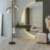Stehleuchte, Metall schwarz, Glas rauch, H 160 cm Produktbild-Vorschau 3