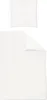 A white duvet cover and a white pillowcase are laid out on a white background. Produktbild-Vorschau