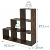 Scaffale a ripiani Relaxdays, 6 ripiani, A x L x P: 97,5 x Anteprima dell’immagine prodotto 4