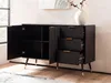 FineBuy Sideboard 120x80x40 cm Anrichte Schwarz mit Produktbild-Vorschau 2
