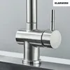 FELIX| Premium Edelstahl ausziehbare Küchenarmatur Silber Produktbild-Vorschau 9
