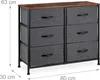 Relaxdays Kommode, HBT: 63x80x30 cm, Metall, Holzoptik, 6 Produktbild-Vorschau 4