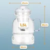 Vilde | Théière avec filtre - 1,5 l - En verre - Filtre en Voir les images du produit 4