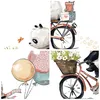 Gerahmtes Poster - Schwarzer Rahmen - Panda Fahrrad Kinder Produktbild-Vorschau 9