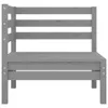 4-tlg. Garten-Lounge-Set Massivholz Kiefer Grau Produktbild-Vorschau 4