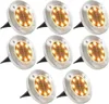 vidaXL Solarne lampy podłogowe 8 szt. LED ciepły biały Podgląd zdjęcia produktu 6