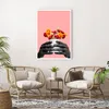 Poster - Poster ohne Rahmen - Schwarz Hände Blumen - 70x100 Produktbild-Vorschau 5