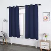 Ösenvorhang 130x213cm Blau Blickdicht Gardine Vorhang für Produktbild-Vorschau 5