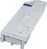 A white plastic water tank for a dryer, with a blue handle on top. Produktbild-Vorschau