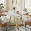 A dining table set in a well-lit room with chairs around it. Produktbild-Vorschau