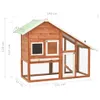 vidaXL Schowek na króliki 140x63x120 cm lite drewno jodłowe Podgląd zdjęcia produktu 17