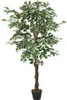 vidaXL Umelý strom Ficus 378 listov 80 cm zelený Náhľad obrázku produktu 1