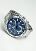 A silver Casio Edifice watch with a blue dial is displayed on a white background. Podgląd zdjęcia produktu