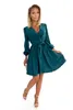 Numoco Kleid mit Bindy-Ausschnitt grün L / XL Produktbild-Vorschau 7