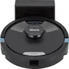 A black robot vacuum cleaner with a charging dock. Produktbild-Vorschau