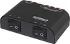 A black SpeaKa Professional speaker switch with two toggle switches on the front. Produktbild-Vorschau