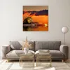 Bilder auf glas - Löwe Sonne Landschaft - 70x70cm - Produktbild-Vorschau 7