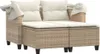 vidaXL Gartensofa 2-Sitzer mit Dach und Hockern Beige Poly Produktbild-Vorschau 3