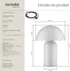 Petite lampe de table rétro KADE, dimmable - blanc Voir les images du produit 6