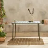 sweeek - Gartentisch aus Stahl für 4 Personen - Khaki Produktbild-Vorschau 2