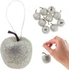 Christbaumkugeln Apfel-Anhänger Glitzer-Apfel-Ornamente Produktbild-Vorschau 1