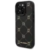A black iPhone case with a gold pattern and the Karl Lagerfeld logo. Produktbild-Vorschau