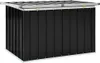A black storage box with a silver lid, shown from a slightly elevated front-left angle against a white background. Náhled obrázku produktu