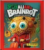 A display of Panini Skifidol Italian Brainrot stickers, featuring a cartoon character made of spaghetti riding a scooter. Produktbild-Vorschau