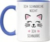 Ich schnarche nicht ich Schnurre Tasse Blau Schnarchen Produktbild-Vorschau 1