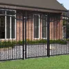 vidaXL Tuinpoort KAMPEN met puntige bovenkant, zwart, 103 x Productafbeelding-voorbeeld 2