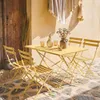 sweeek - Klappbarer Bistro-Gartentisch aus Stahl mit 4 Produktbild-Vorschau 6