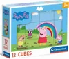 A box of Clementoni Peppa Pig 12 Cubes puzzle. Produktbild-Vorschau