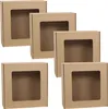 Quadratische Geschenkbox mit Sichtfenster 30x30x10 cm x5 Produktbild-Vorschau 1