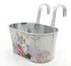 Metall Hängetopf mit 2 Henkeln - 23cm x 11cm Rosen 2 Stück Produktbild-Vorschau 5