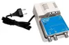 A product shot of a TV antenna splitter with its power cord. Voir les images du produit