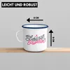 Trendation - Beste Schwester Emaille Tasse Geschenk von Produktbild-Vorschau 3