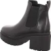A side view of a black leather Chelsea boot with a chunky heel and sole. Produktbild-Vorschau