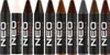 A row of wax crayons in various shades of brown, gray, and white, with black labels featuring white and orange text. Podgląd zdjęcia produktu