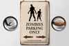 Blechschild Spruch 20x30cm Zombies Parking only all others Produktbild-Vorschau 3