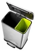 EKO - Neo-Cube Recycling Treteimer 28+18 Liter - Stainless Produktbild-Vorschau 5
